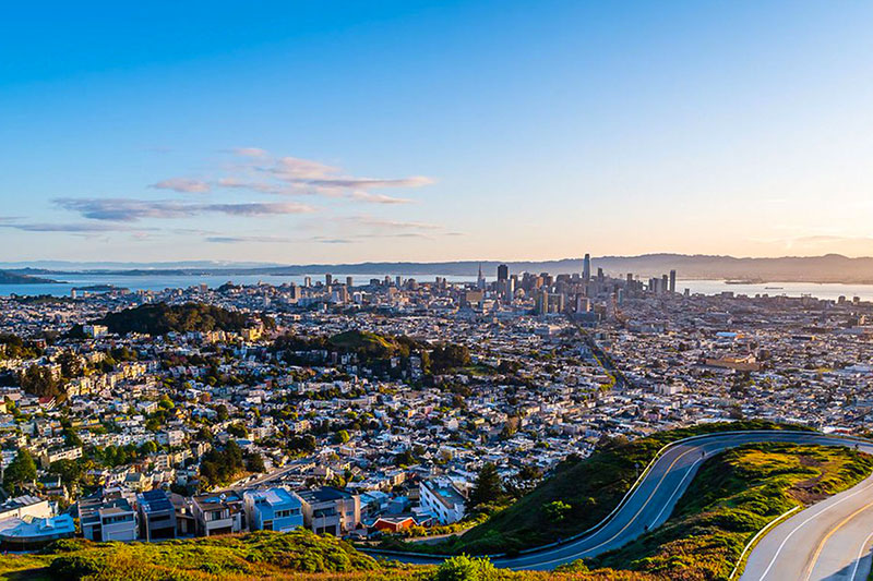 Northeast aerial view of San Francisco